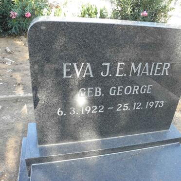 MAIER Eva J.E. nee GEORGE 1922-1973