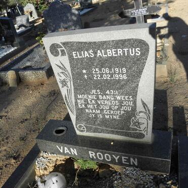 ROOYEN Elias Albertus, van 1919-1996
