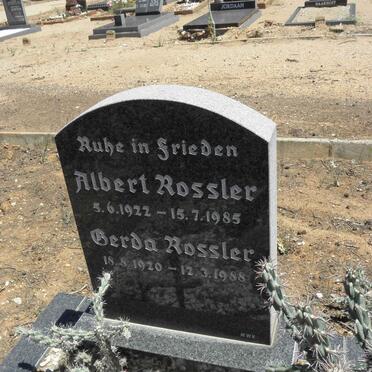 ROSSLER Albert 1922-1981 &amp; Gerda 1920-1988
