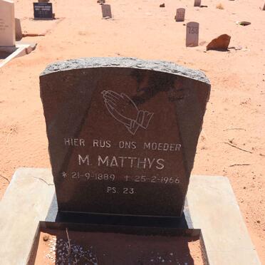 MATTHYS M. 1889-1966