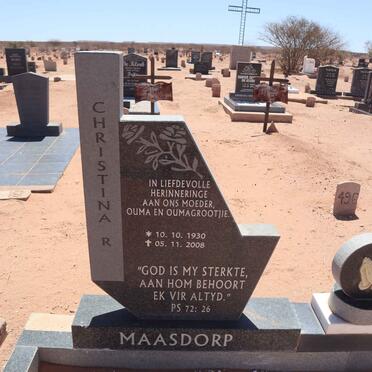 MAASDORP Christina R. 1930-2008