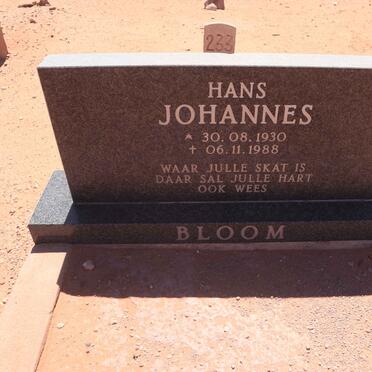 BLOOM Hans Johannes 1930-1988