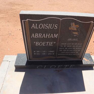 CLOETE Aloisius Abraham 1947-2014