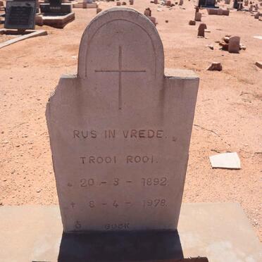 ROOI Trooi 1892-1978