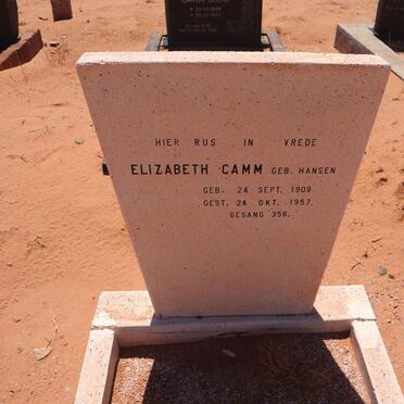 CAMM Elizabeth nee HANSEN 1909-1957