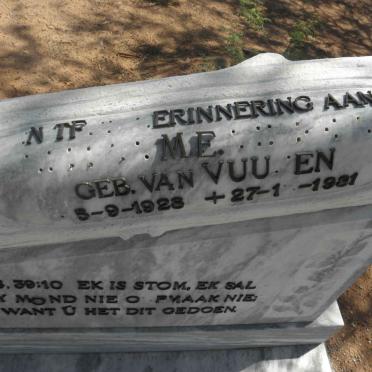 ? M E ? nee VAN VUUREN 1928-1981