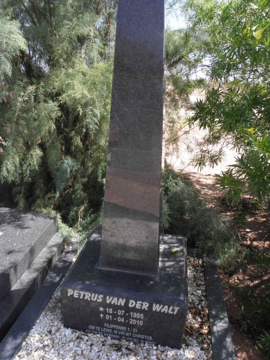 WALT Petrus, van der 1985-2010