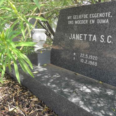 STEENKAMP Gerhardus M. 1915- &amp; Janetta S.C. 1920-1988 
