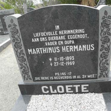 CLOETE Marthinus Hermanus 1893-1969