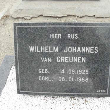 GREUNEN Wilhelm Johannes, van 1929-1988