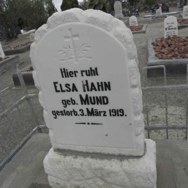 HAHN Elsa nee MUND -1919