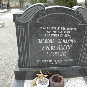 KLERK Jacobus Johannes v W., de 1896-1969