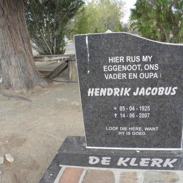 KLERK Hendrik Jacobus, de 1925-2007