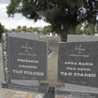 STADEN Stephanus Johannes, van 1914-2000 &amp; Anna Maria VAN RHYN 1930-2006