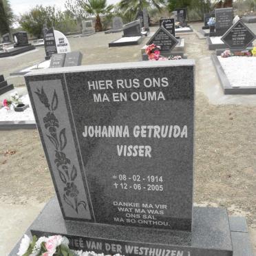 VISSER Johanna Getruida nee VAN DER WESTHUIZEN 1914-2005