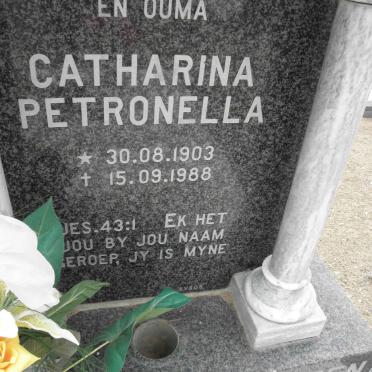 WESTHUIZEN Catharina Petronella, van der 1903-1988