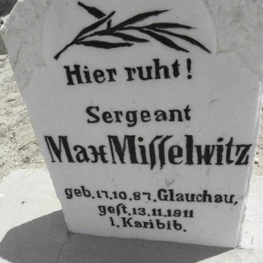 MISSELWITZ Max 1887-1911
