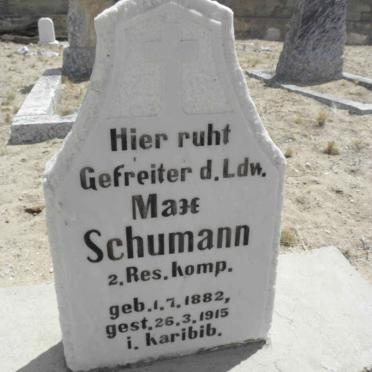 SCHUMANN Max 1882-1915