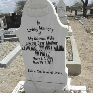 PREEZ Catherine Johanna Maria, du 1904-1930