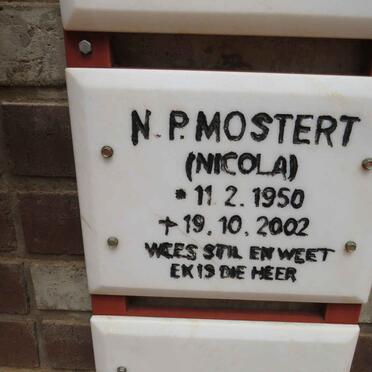 MOSTERT N.P. 1950-2002