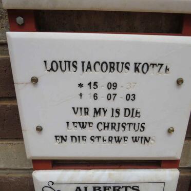 KOTZE Louis Jacobus 1937-2003