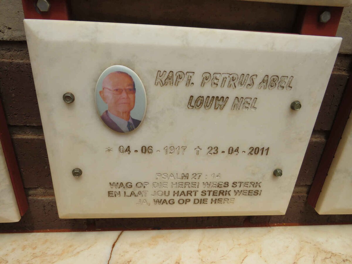 NEL Petrus Abel Louw 1917-2011