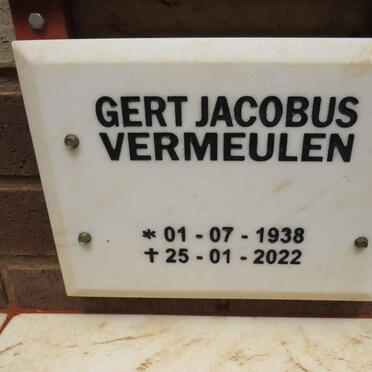 VERMEULEN Gert Jacobus 1938-2022