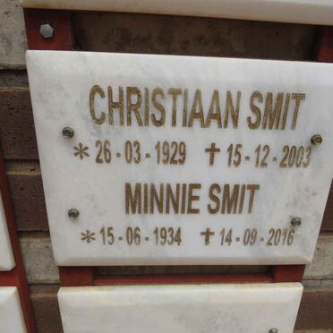 SMIT Christiaan 1929-2003 & Minnie 1934-2016