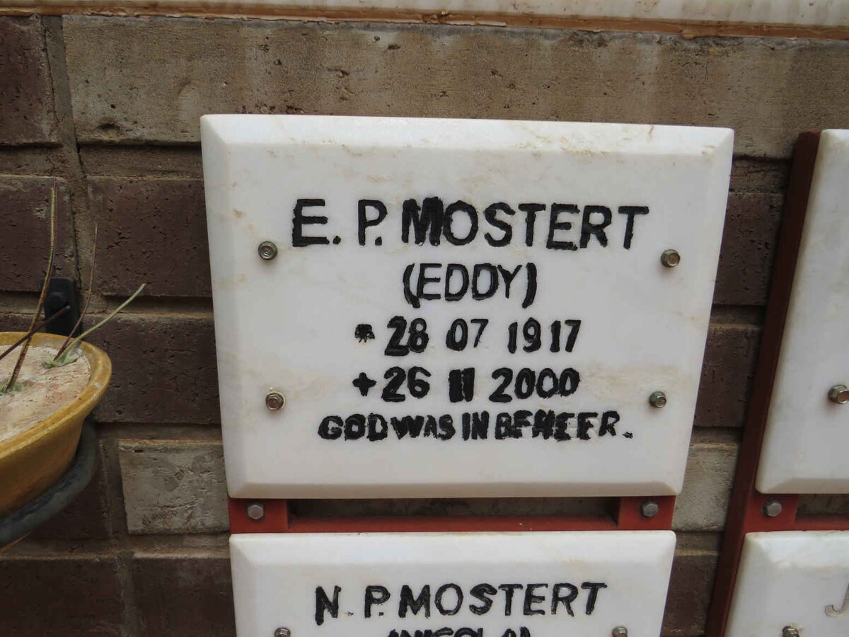 MOSTERT E.P. 1917-2000