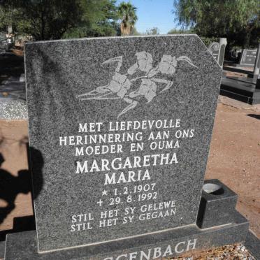 AGGENBACH Margaretha Maria 1907-1992