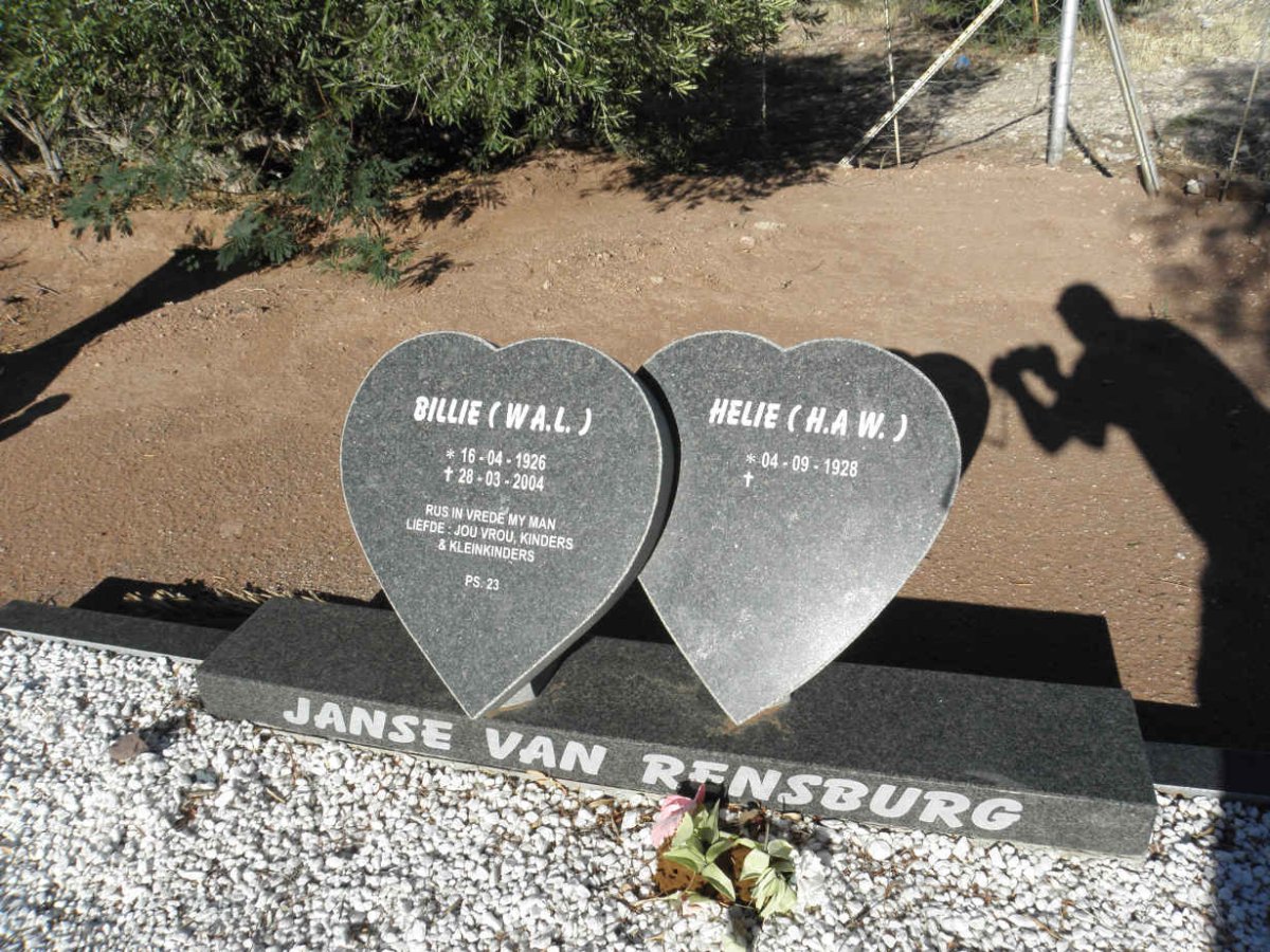 RENSBURG W.A.L. Janse van, 1926-2004 & H.A.W. 1928-