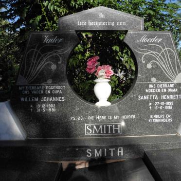 SMITH Willem Johannes 1902-1991 &amp; Sanetta Henrietta 1899-1998
