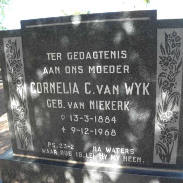 WYK Cornelia C., van nee VAN NIEKERK 1884-1968