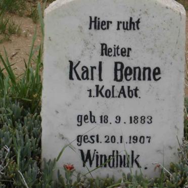 BENNE Karl 1883-1907