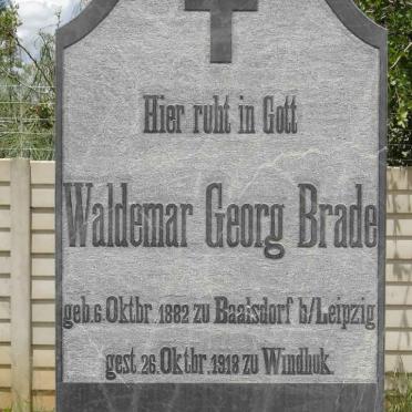 BRADE Waldemar Georg 1882-1918
