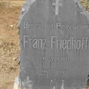 FRIEDHOFF Franz 1883-1918