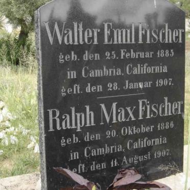 FISCHER Walter Emil 1885-1907 :: FISCHER Ralph Max 1886-1907