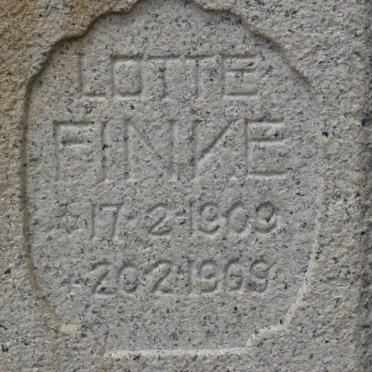 FINKE Lotte 1909-1909