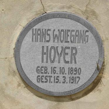 HOYER Hans Wolfgang 1890-1917
