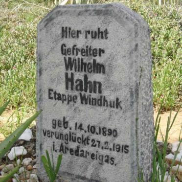 HAHN Wilhelm 1890-1915