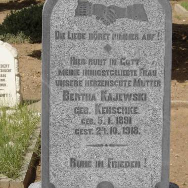 KAJEWSKI Bertha nee KENSCHKE 1891-1918