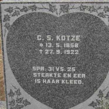 KOTZE C.S. 1858-1922