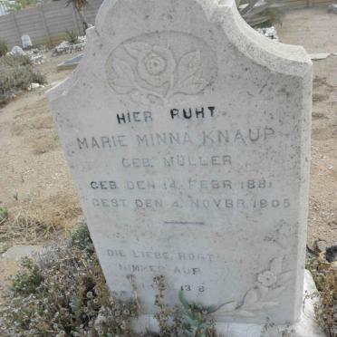 KNAUP Marie Minna nee MÜLLER 1881-1905