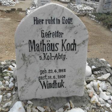 KOCH Mathäus 1882-1906