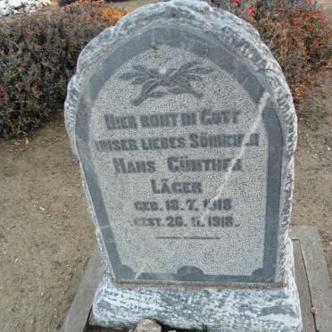 LAGER Hans Gunter 1918-1918