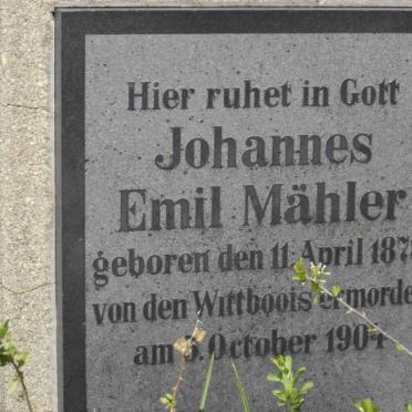 MÄHLER Johannes Emil 1878-1904