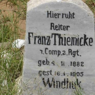 THIEMICKE Franz 1882-1905