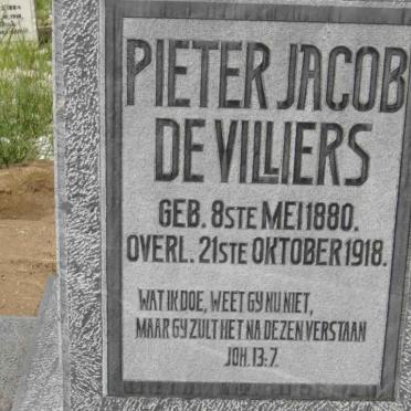 VILLIERS Pieter Jacob, de 1880-1918