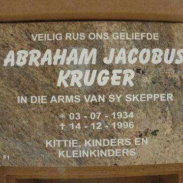 KRUGER Abraham Jacobus 1934-1996
