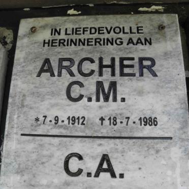 ARCHER C.M. 1912-1986 &amp; C.A. 1917-2012